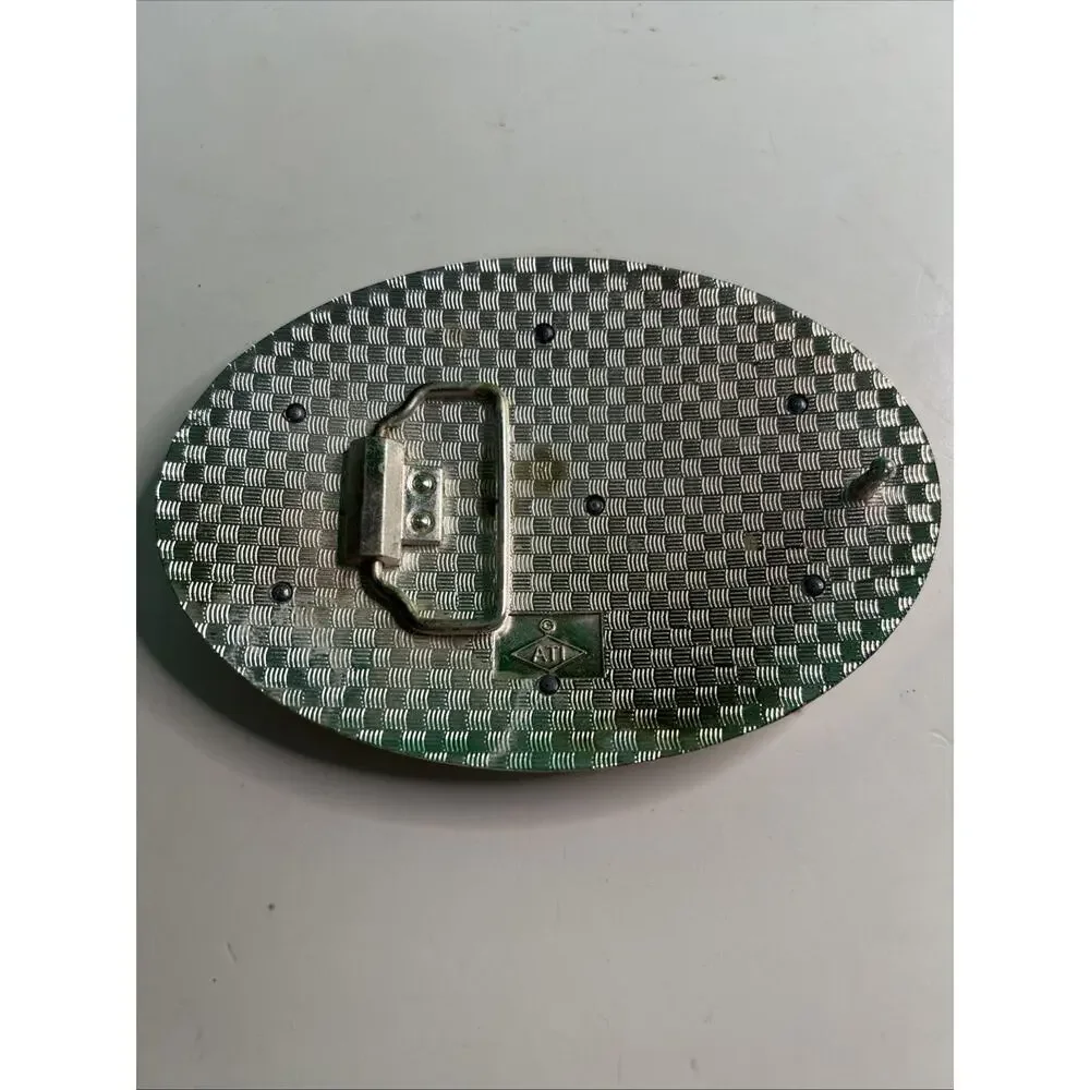 State of Arkansas Silver/Gold Tone Belt Buckle With Rhinestones Large 6” Wide